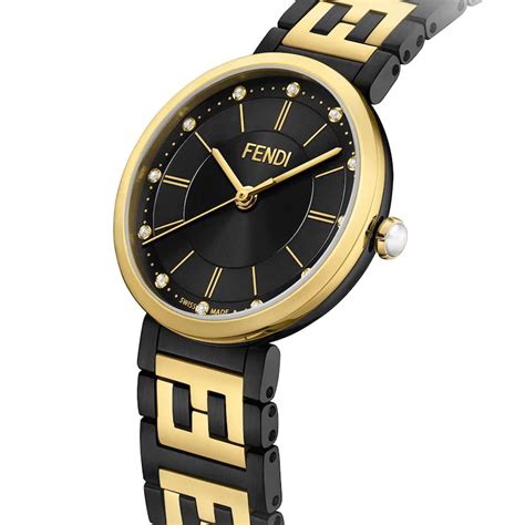 fendi watch black and gold|fendi forever watch.